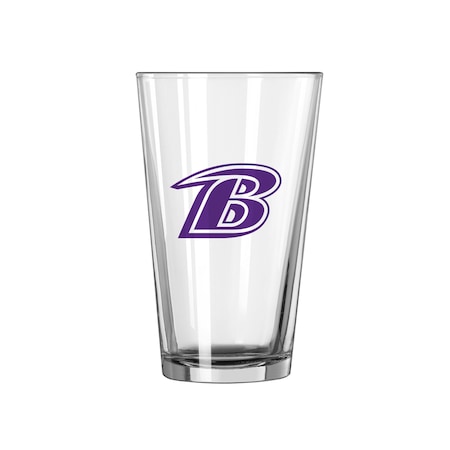 Logo Brands Baltimore Ravens 16oz Gameday Pint Glass 603-G16P-1
